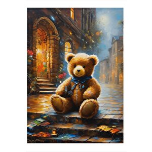 Oyuncak Ayı Pastel Model Mdf Tablo 25cmx 35cm 25x35 cm