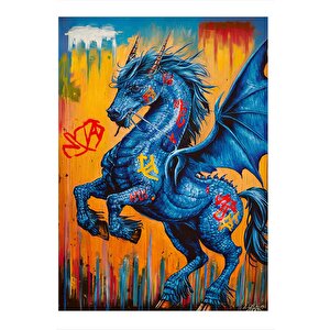 Kanatlı At Pegasus Art Mdf Tablo 25cmx 35cm 25x35 cm