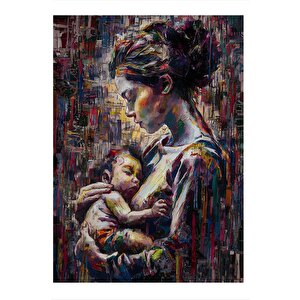 Anne Ve Bebek Art Mdf Tablo 25cmx 35cm 25x35 cm