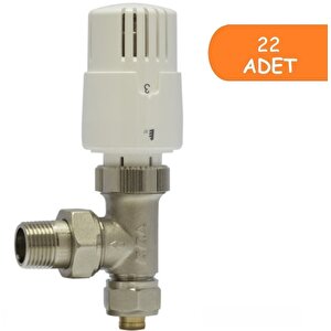 22 Adet Eca Trv4 Termostatik Köşe Radyatör Valfi Pex Köşe 602120780