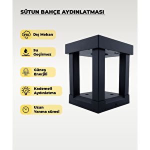 30 W. Solar Sütun Bahçe Aydınlatması 4000k Gün Işığı