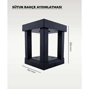 30 W. Solar Sütun Bahçe Aydınlatması 4000k Gün Işığı