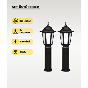 62 Cm E-27 Duylu Set Üstü Fener Bahçe Aydınlatması 2 Adet
