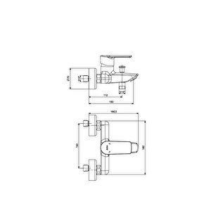 Eca Lia Banyo Batarya, Monavit Krom Tepe Duş Seti Mvt3045