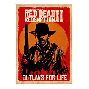 Red Dead Redemption 2 Hediyelik Mdf Tablo 25cmx 35cm 25x35 cm