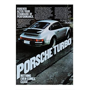 Porsche Spor Araba Desenli Ahşap Tablo 35cm X50cm 35x50 cm