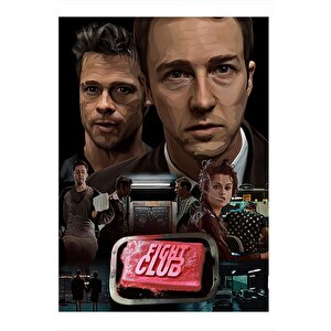 Fight Club Modern Ahşap Tablo 25cmx 35cm 25x35 cm