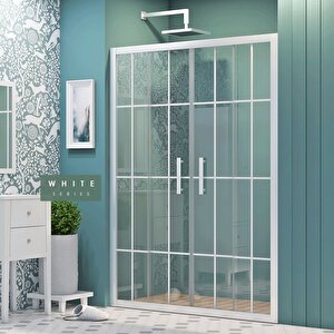 İmaj Legend White Orta Açılır 2 Sabit 2 Sürgü Duşakabin195 - H:190 Cm 195 cm