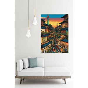 Japonya'da Pazariçi Modern Mdf Tablo 70cmx 100cm 70x100 cm