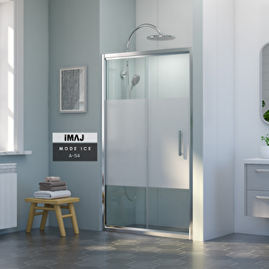 İmaj  Mode Ice 1 Sabit 1 Sürgü Duşakabin A-54 122 122 cm