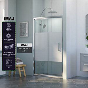 İmaj  Mode Ice 1 Sabit 1 Sürgü Duşakabin A-54 122 122 cm