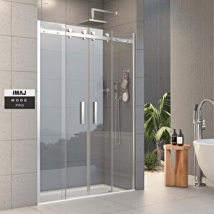Pro Mode Orta Açılır 2 Sabit 2 Sürgü Duşakabin191 - 6mm 191 cm