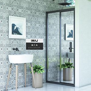 Mia Reflekte Cam 1 Sabit 1 Sürgü Duşakabin125 - H:190 Cm 125 cm