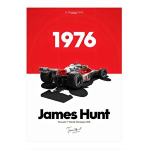 James Hunt Formula 1 Model Ahşap Tablo 35cm X50cm 35x50 cm