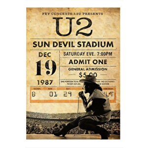 U2 Konser Afişi Mdf Tablo 35cm X50cm 35x50 cm