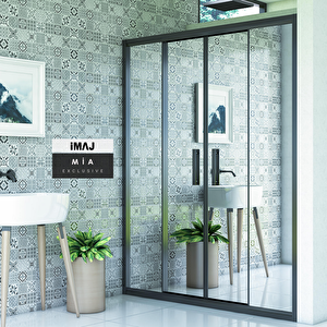 Mia Reflekte Cam Orta Açılır 2 Sabit 2 Açılır Duşakabin184 - H:190 Cm 184 cm