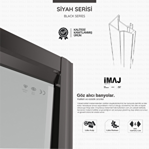 Mia Reflekte Cam Orta Açılır 2 Sabit 2 Açılır Duşakabin184 - H:190 Cm 184 cm