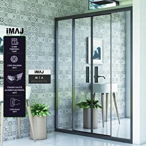 Mia Reflekte Cam Orta Açılır 2 Sabit 2 Açılır Duşakabin160 - H:190 Cm 160 cm