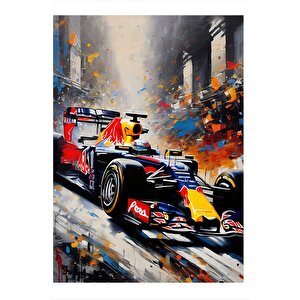 Formula 1 Aracı Desenli Ahşap Tablo 25cmx 35cm 25x35 cm