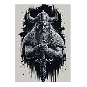 Vikingli Adam Art Mdf Tablo 50cmx 70cm 50x70 cm