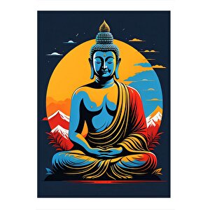 Buddha Ve Doğa Art Mdf Poster 25cmx 35cm 25x35 cm