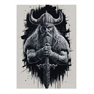 Vikingli Adam Art Mdf Tablo 25cmx 35cm 25x35 cm
