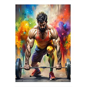 Halter Kaldıran Adam Mdf Tablo 35cm X50cm 35x50 cm
