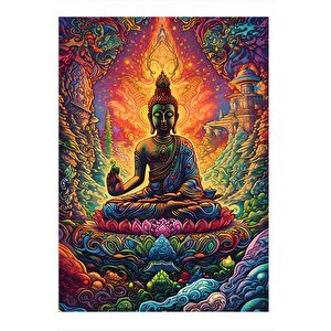 Renkli Buda Desenli Mdf Tablo 50cmx 70cm 50x70 cm