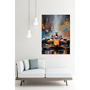 Renkli Fon Formula 1 Aracı Art Mdf Poster 70cmx 100cm 70x100 cm