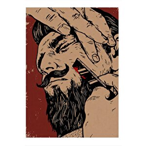 Ustura İle Tıraş Art Mdf Tablo 35cm X50cm 35x50 cm
