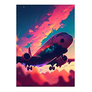 Gökyüzündeki Airbus Tasarım Mdf Tablo 25cmx 35cm 25x35 cm