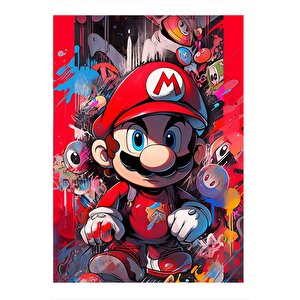 Süper Mario Tasarım Mdf Tablo 25cmx 35cm 25x35 cm