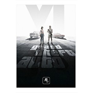 Gta 6 Afiş Dekoratif Ahşap Tablo 35cm X50cm 35x50 cm