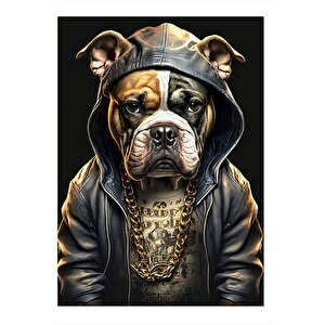 Hip Hop Pitbull Model Mdf Tablo 25cmx 35cm 25x35 cm