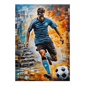 Futbol Temalı Model Ahşap Tablo 25cmx 35cm 25x35 cm