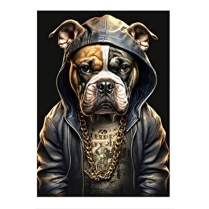 Hip Hop Pitbull Model Mdf Tablo 35cm X50cm 35x50 cm