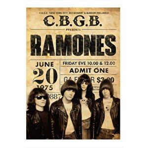 Ramones Müzik Grubu Hediyelik Ahşap Tablo 25cmx 35cm 25x35 cm