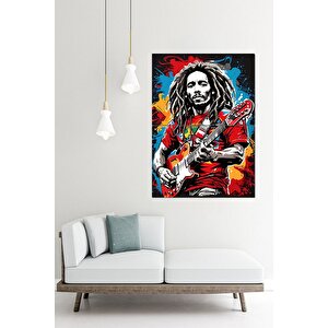 Renkli Bob Marley Model Mdf Tablo 70cmx 100cm 70x100 cm