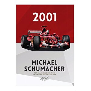 Michael Schumacher Modern Ahşap Tablo 50cmx 70cm 50x70 cm