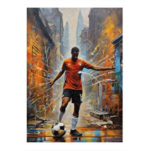 Futbol Temalı Desenli Mdf Tablo 25cmx 35cm 25x35 cm