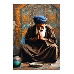 Dua Eden Aksakallı Adam Hediyelik Mdf Tablo 35cm X50cm 35x50 cm