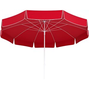 Esk Plaj Bahçe Şemsiyesi 200 Cm Çap, Kalın Kumaş, 10 Telli 0519 Kırmızı