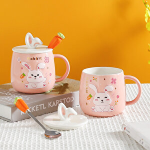 Sevi̇mli̇ Tavşan Serami̇k Kupa, Pembe, 9x8