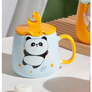 Uçan Panda Serami̇k Kupa, Renkli̇, 10x8 Yeşil