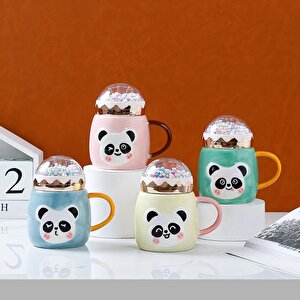 Li̇vava Boncuklu Panda Serami̇k Kupa, Pembe, 11x7 Pembe