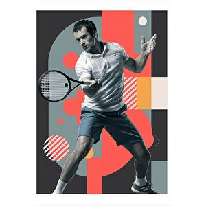 Tenis Temalı Mdf Poster 35cm X50cm 35x50 cm