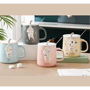 Yaramaz Kedi̇ Serami̇k Kupa, Pembe, 13x11 Pembe