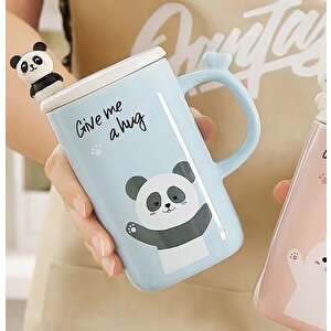 Panda Serami̇k Kupa, Mavi̇, 12x8 Mavi