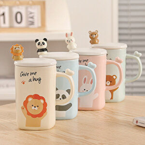 Panda Serami̇k Kupa, Mavi̇, 12x8 Mavi