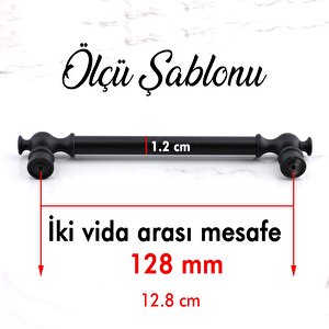 Arya 128 Mm Siyah Metal Kulp Mobilya Mutfak Çekmece Dolap Dolabı Kapak Kulbu Kulpları Kulpu 128 Mm